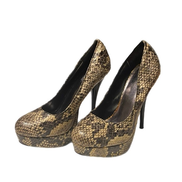 Charlotte Russe Shoes - Charlotte Russe 5” Stilletto 1" Platform Snake Print 7